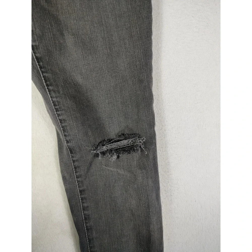 Madewell‎ 9 Inch Skinny Jeans Womens 26P Gray Mid Rise Distressed Raw Hem Ankle